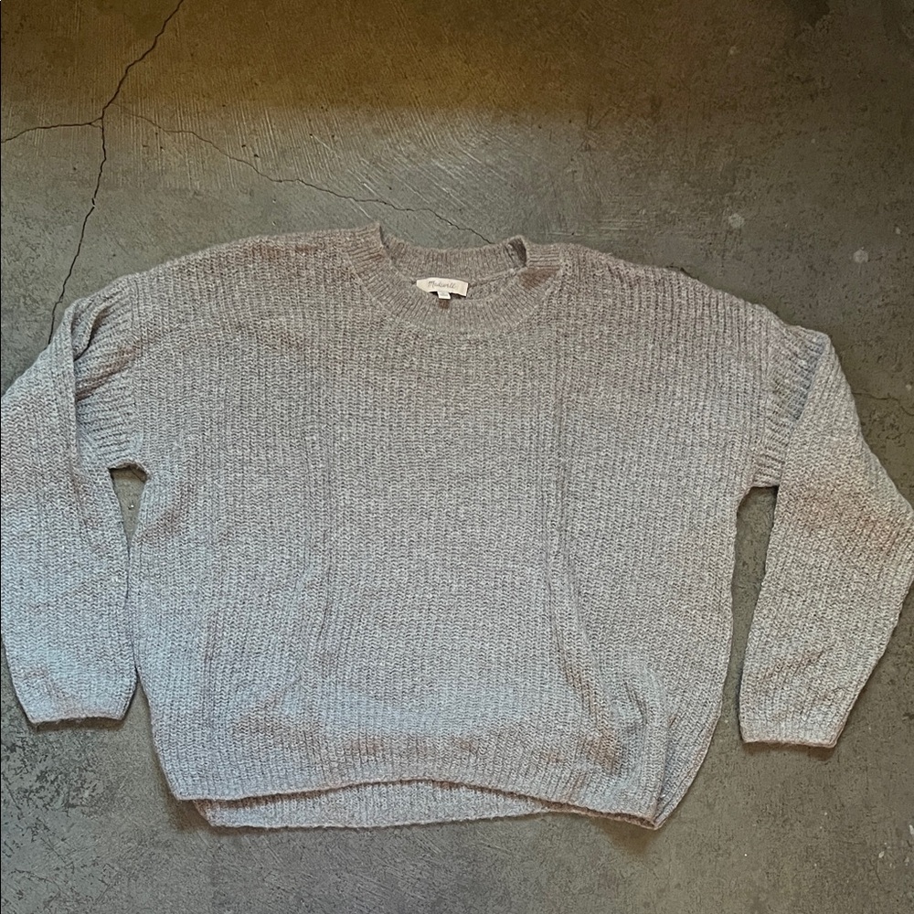 Madewell Light Gray Crewneck Sweater